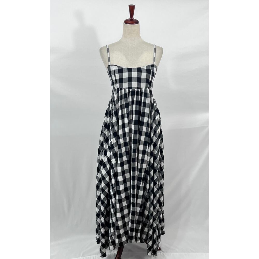 AZEEZA Sz XS Rachel Gingham Midi Dress NWT - Picture 8 of 14